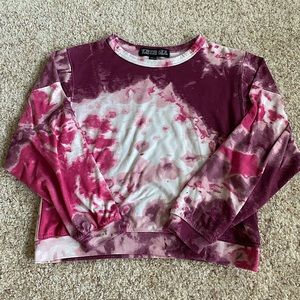 TRIXXI GIRL Pink Tie-Dye Girls Long Sleeve T-Shirt